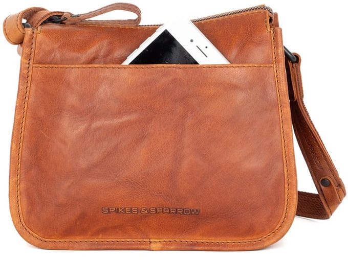 Leren Crossbodytas - Joy - Brandy