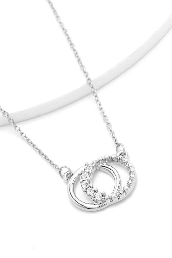 boohoo Dames Links Ketting en Oorbellen Set | Zilver