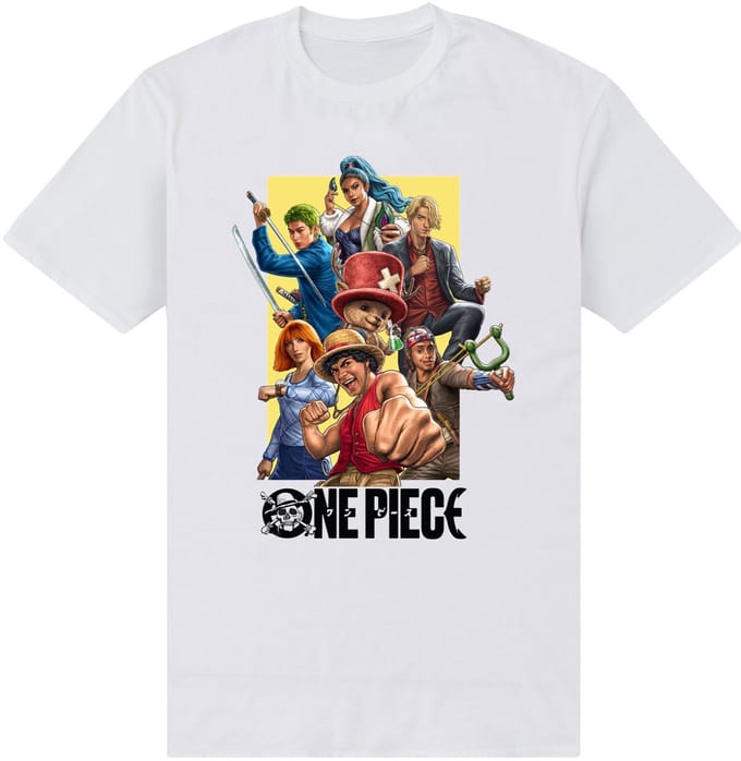 One Piece T-shirt Straw Hat Crew Wit XL