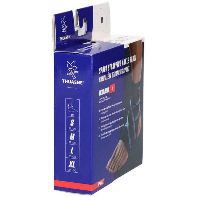 Thuasne Sport met Straps Enkelbandage - M - Universeel - Zwart