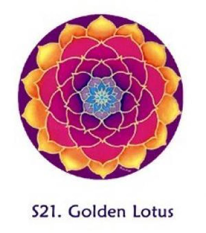 Raamsticker Gouden Lotus - 10.5 cm (1 stuks)