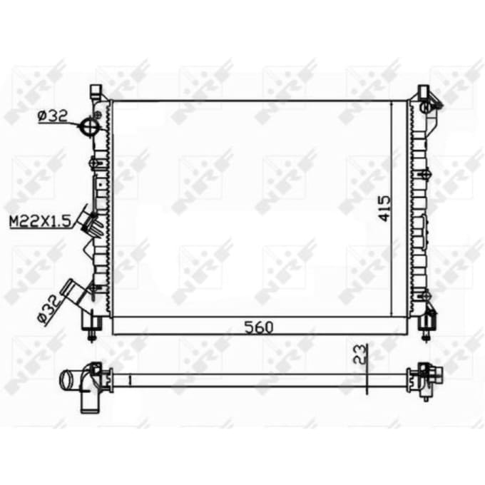Radiator, motorkoeling Economy Class NRF 58943A