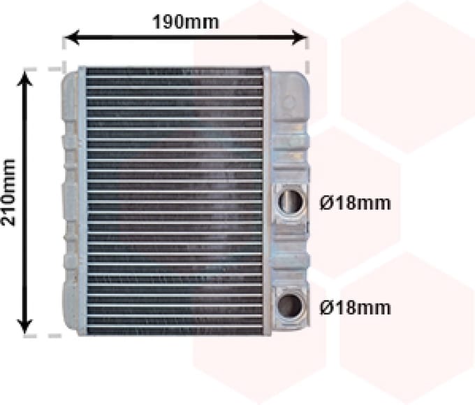 Van Wezel - KACHEL RADIATEUR VOOR BMW 3 E46 1997-2001 641118372783