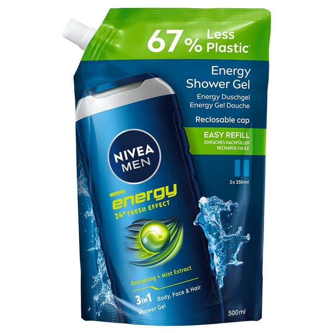Nivea Men Energy 3-in-1 Douchegel Navulling