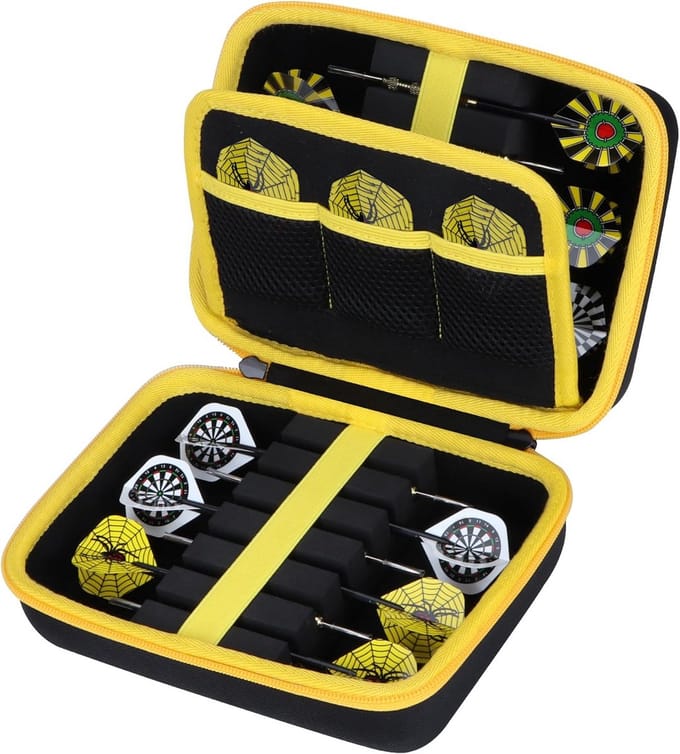 Dartpijlen Etui - Harde Koffer - Dartspullen Opbergen - Ruimte voor 12 Darts - 222 x 172 x 92 cm