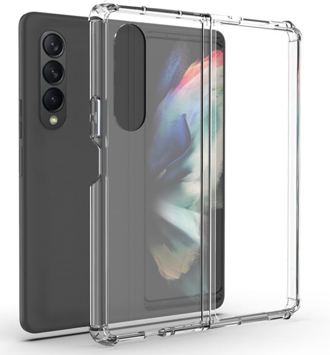 Hoesje voor Samsung Galaxy Z FOLD 4 backcover Shockproof siliconen Transparant