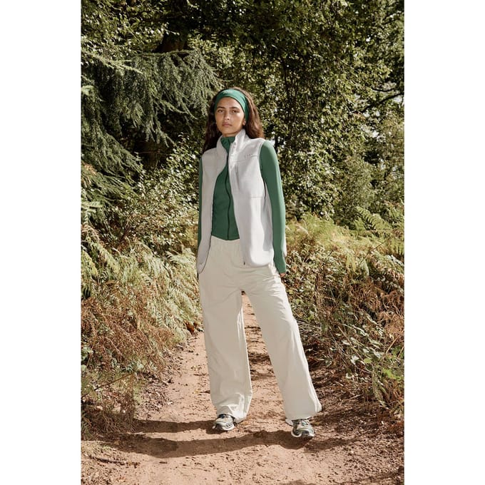 Dames DSGN Studio Sport Nylon Straight Leg Broek | Ice Grey | Maat: Large