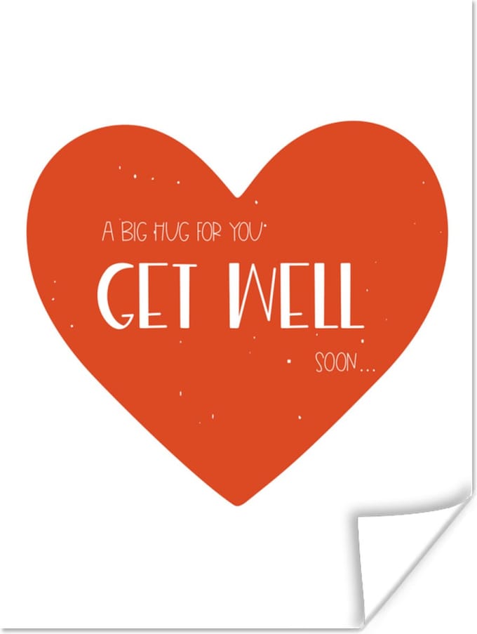 Poster Sterkte - Quotes - Hartje - Knuffel - 60x80 cm