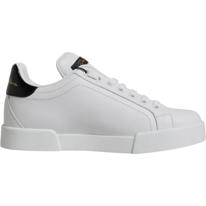 Dolce & Gabbana Witte Leren Klassieke Lage Sneakers Schoenen