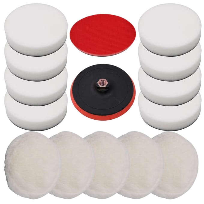 vidaXL - 14-delige - Polijstpadset - 180 - mm