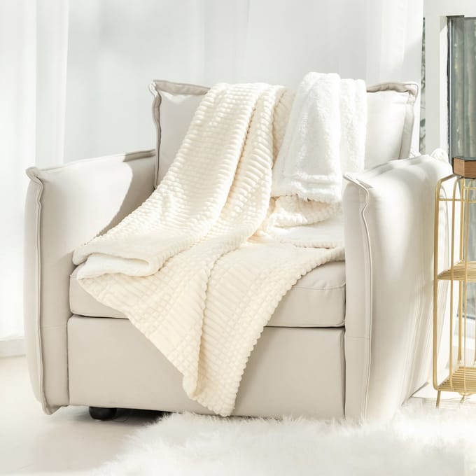 Zydante Fleece Deken - Ridgeline Sherpa - Créme / 200x150 cm