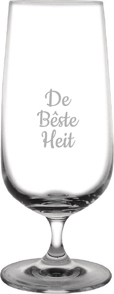 Gegraveerde bierglas op voet 41cl De Bêste Heit