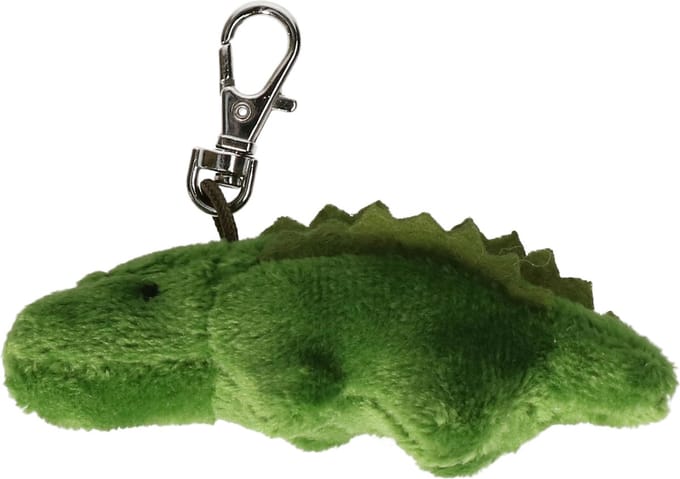 Nature Planet pluche krokodil knuffel sleutelhanger - 6 cm - Speelgoed dieren sleutelhangers