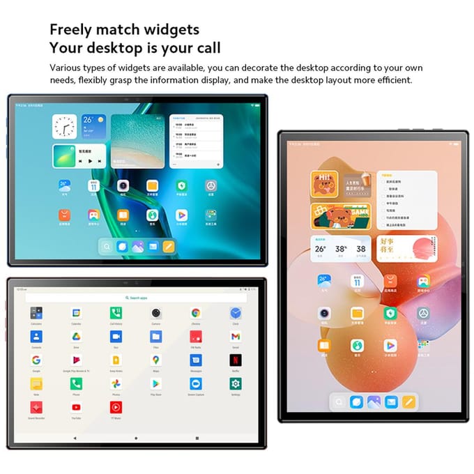 BDF P30 10,1 pouces 8 Go RAM+256 Go ROM Android 13 Pad Réseau 3G 4G Lte Tablette PC Appel Tablettes Android EU Plug bleu