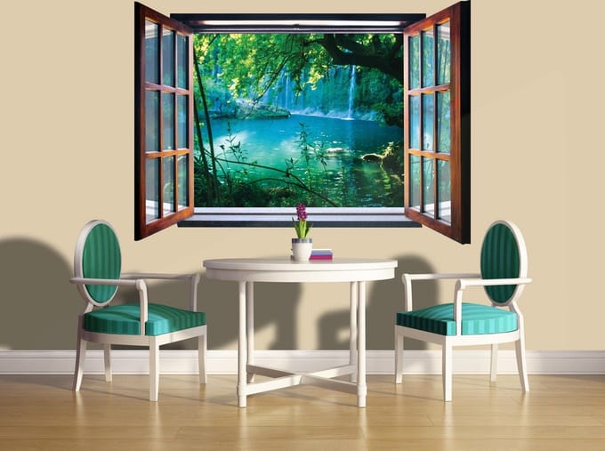 Nature window wallcovering