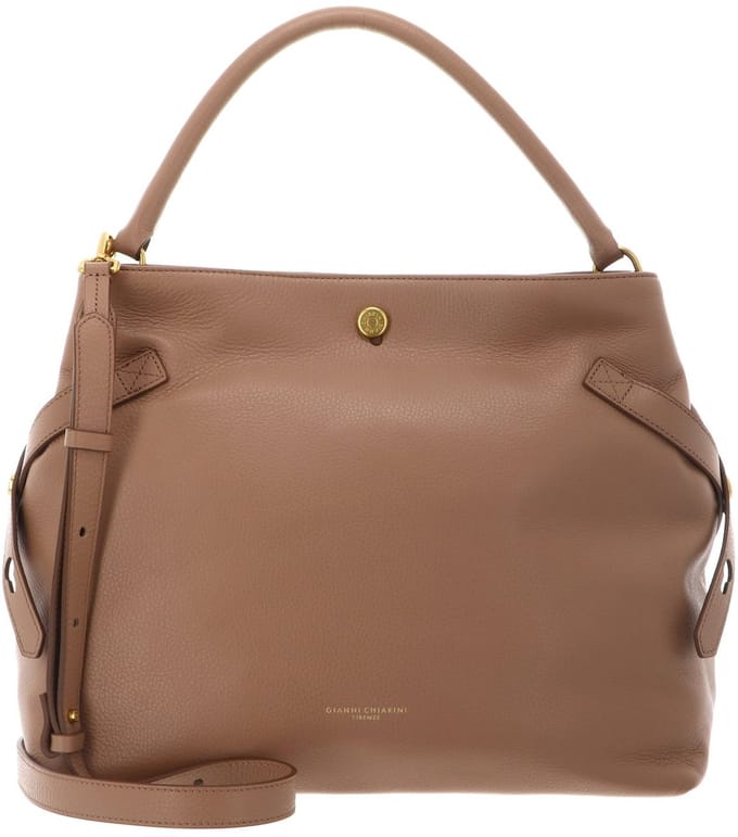 GIANNI CHIARINI Leren handtas schoudertas Claudette Hobo Bag Clay Lichtbruin