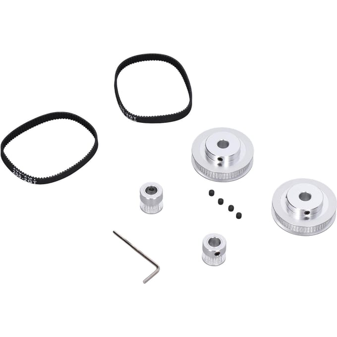 Synchrone Poelie voor VORON 2.4 3D-printer 20+60 Tanden 8mm Boring met 200mm L 6mm B Riem white