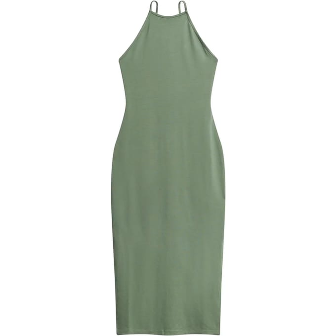Superdry - Jersey midi-jurk met kanten achterkant - Dames - Jurken