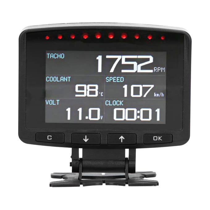 OBD Head Up Display Multifunctioneel Snelheidsmeter Auto Foutcodes Lezer Scanner Diagnose gray