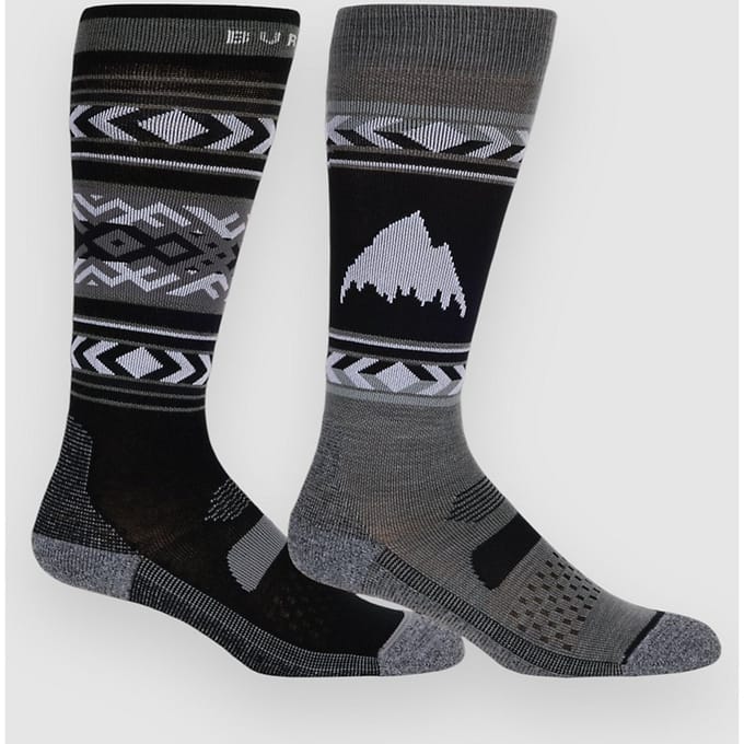 Burton Performance Lightweight Sokken 2 Paren Zwart,Grijs EU 38-42 Vrouw
