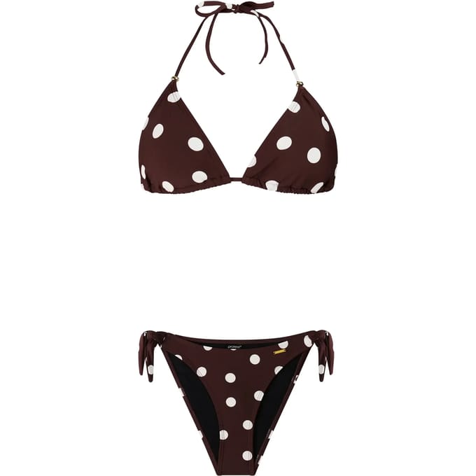 Protest PRTOlea - Triangel bikini set Dames - Koordsluiting - Uitneembare vulling - Normale pasvorm - Bruin