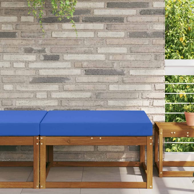 vidaXL - Buitenbankkussen - Polyester - Koninklijk - Blauw - 80 - x - 80 - cm