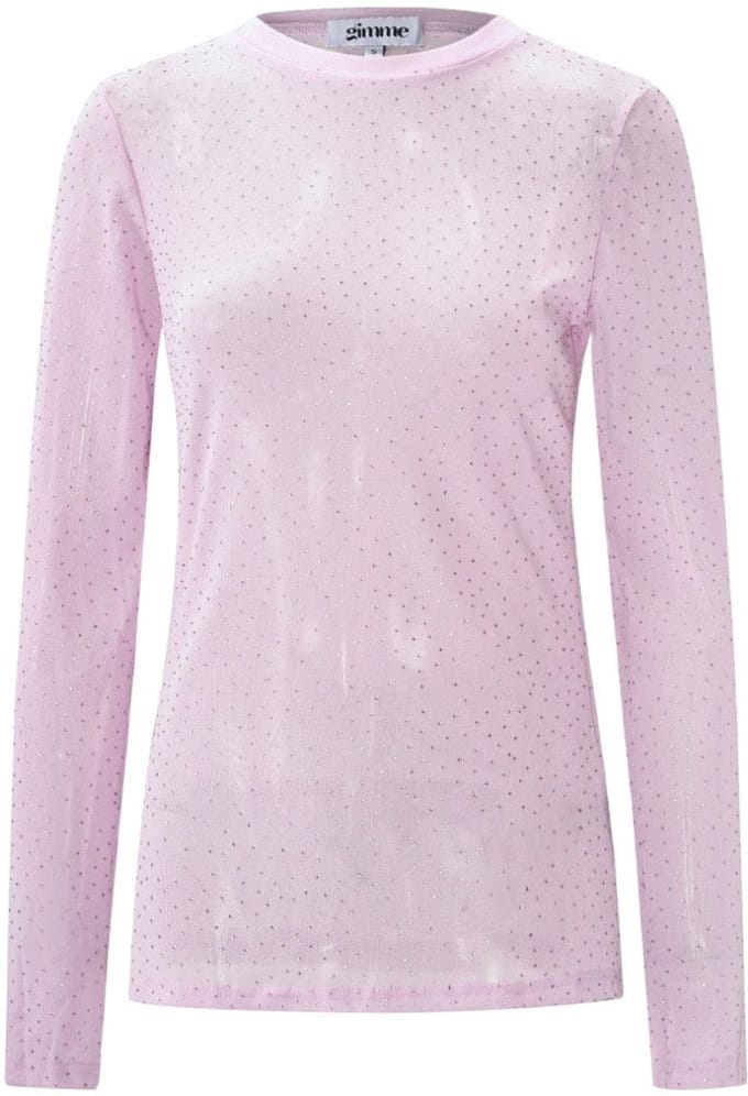 Elegante Geweven Top met Transparante Mouwen - Lila - Maat M