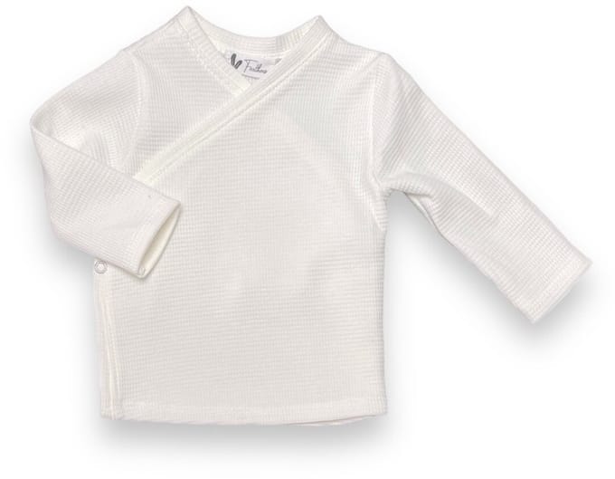 Overslagshirtje - Waffle - Ecru - maat 62/68