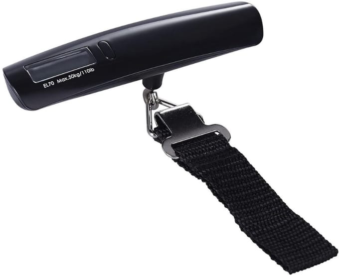 TIM® Bagageweegschaal - Weegschaal - Zwart - 14cm x 4cm x 5cm