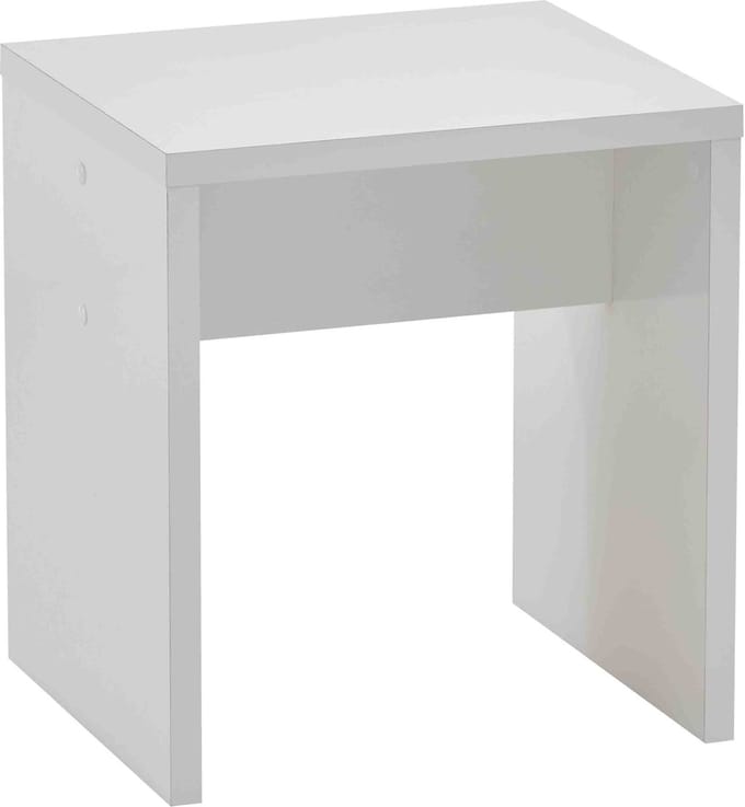 Bijzettafel Liv Wit - Vierkant - 40x35cm - Hoogte 44.2 cm