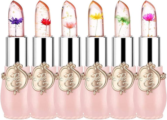 6x Voedende Langhoudende Lippenstift Set met Kristalbloem Extract