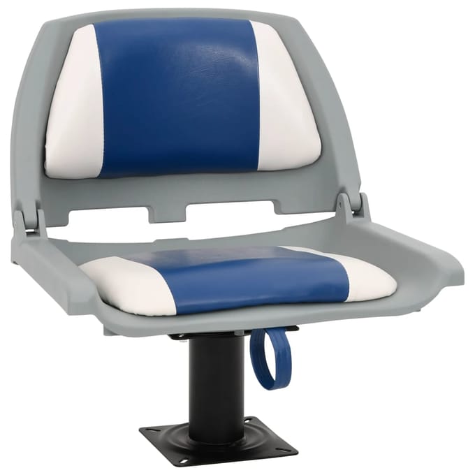 vidaXL - 2-delige - Bootstoelenset - inklapbaar - 48x51x41 - cm - blauw - en - wit