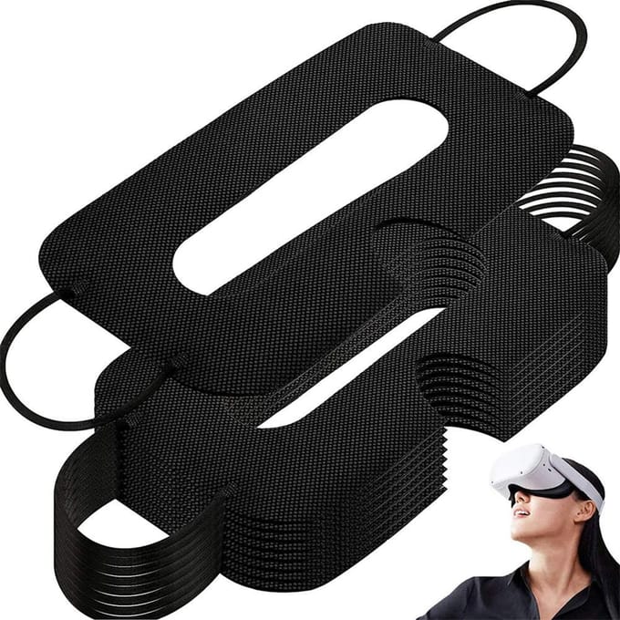 Disposable 3D VR Protection Pads Nonwoven Universal Eye Pad for VR One time VR Eye Patches black