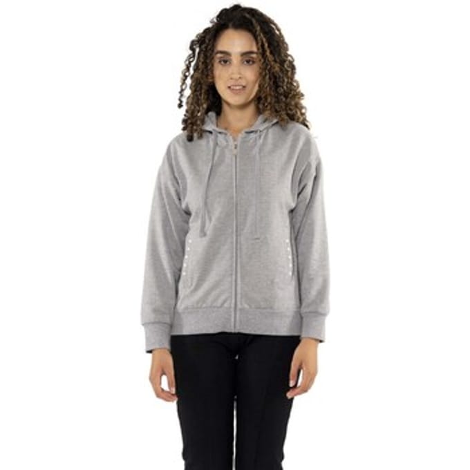 Capuchon sweaters Leone 1947 Woman Hoody Full Zip Pearl