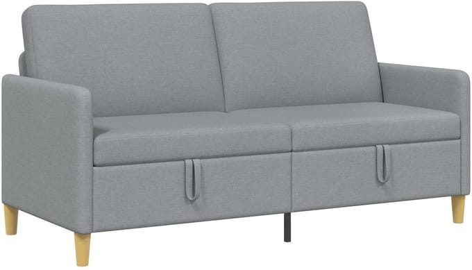 vidaXL - Sofa - met - Opbergruimte - Lichtgrijs - 172 - x - 78 - x - 87 - cm - Polyester