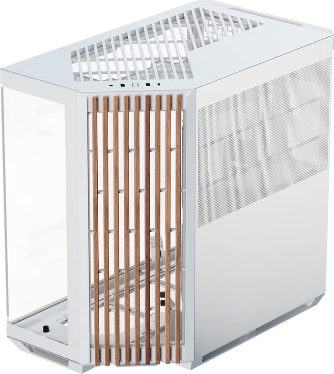 APNX V1 White/Wood - Case - Miditower - Wit