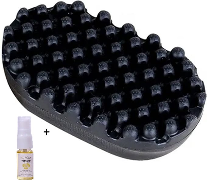 Aurgan - Twist Borstel - Rubber Afroborstel - wasbaar - inclusief 10ml Aurgan arganolie haarolie