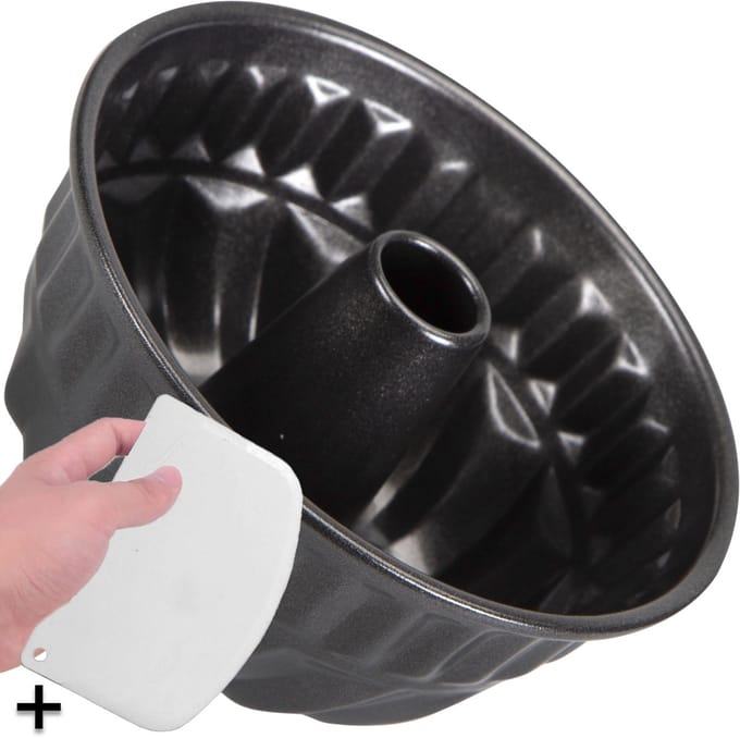 COOCK - Bakvorm - Tulband - Taartvorm met Antiaanbaklaag - 23 cm Diameter - Cakevorm - Incl. Deegschraper & E-Book