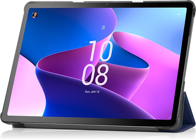 Just in Case tablet Hoes geschikt voor Lenovo Tab M10 (3rd Gen) - TriFold Bookcase - Blauw