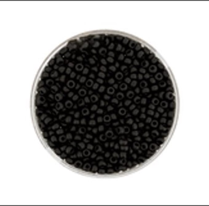 9660-834 Jap. Miyukirocailles - 2,2mm - mat black - 12 gram