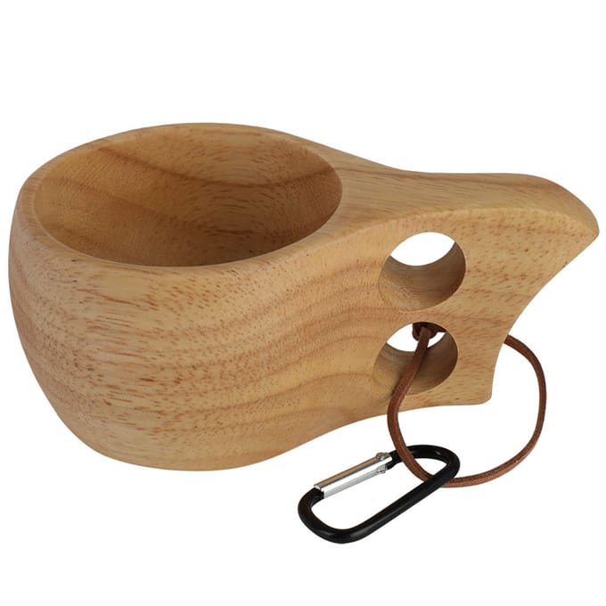 Rubberhout Dubbel Gats Kop KUKSA Koffiekop Waterbeker Aangepaste Houten Beker brown