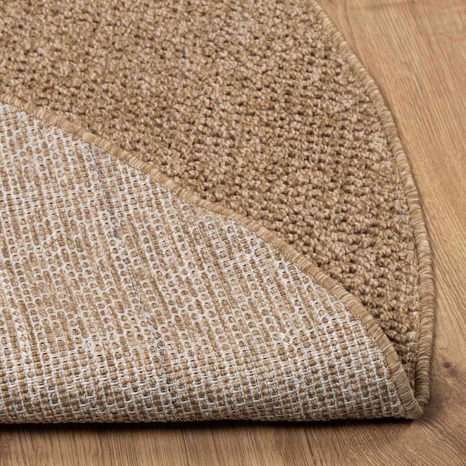 vidaXL - Binnen- - en - buitenkleed - AGIRA - Naturel - Ø - 120 - CM - Polyester
