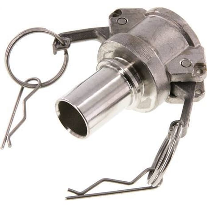 Camlock DN 25 (1'') Koppeling RVS met slangpilaar (25 mm) Type C EN 14420-7 (DIN 2828)
