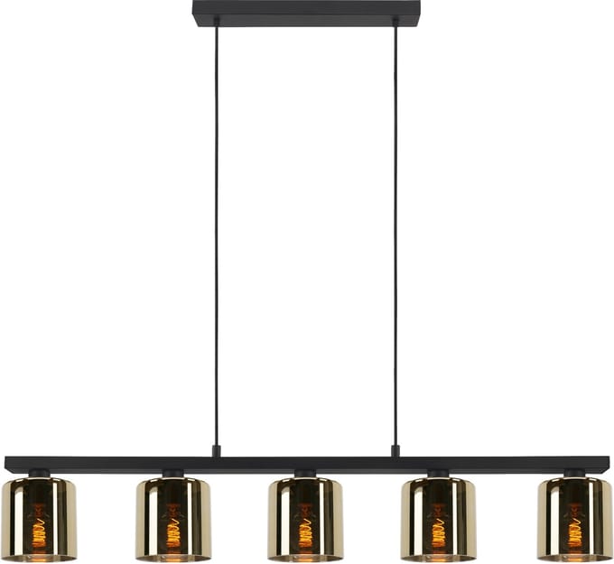 EGLO Cadley Hanglamp | Goudkleurig glas | E27 | Breedte 121 cm | Zwart