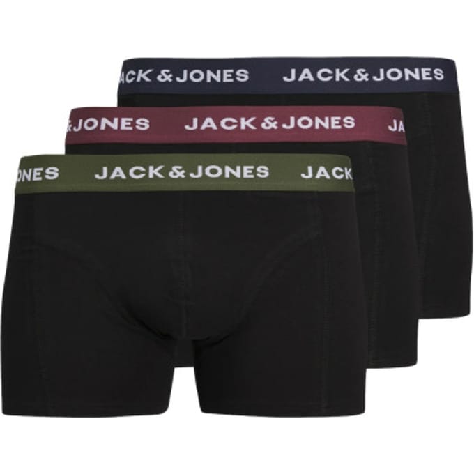 Jack & Jones Heren Plus Size Boxershorts Trunks JACARON Zwart 3-Pack - Maat XXL
