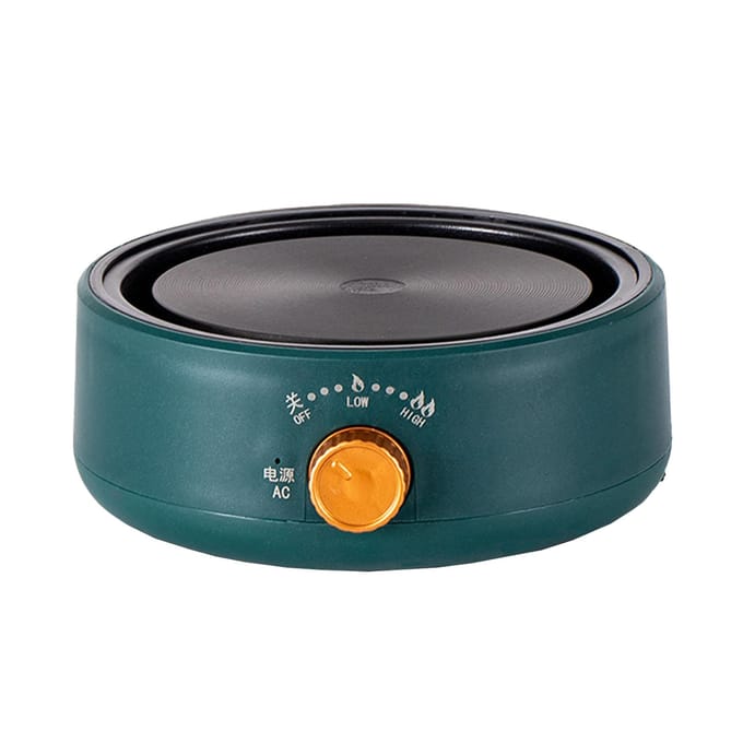 Cuisinière à thé électrique multifonctionnelle Mini anti-brûlure à sec plaque chauffante électrique à chauffage rapide pour bureau vert