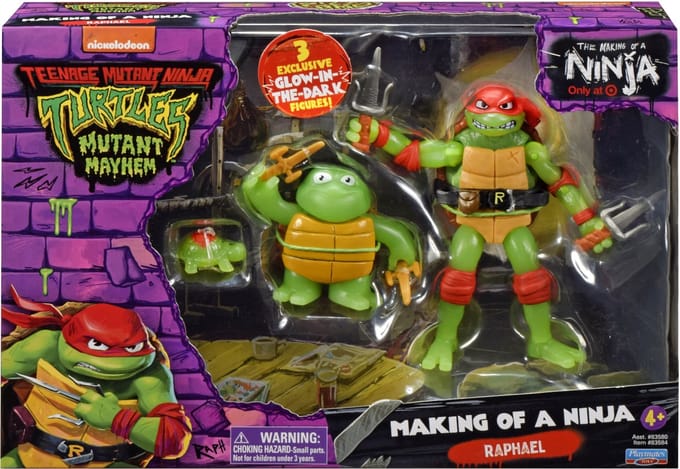 Playmates Teenage Mutant Ninja Turtles: Mutant Mayhem Action Figure 3-Pack Raphael Evolution 10 cm Action Figuur