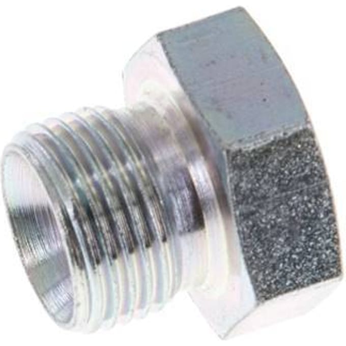 Plug G3/8'' Staal met Buitenzeskant 60° Conus 425bar Hydrauliek [5 Stuks]