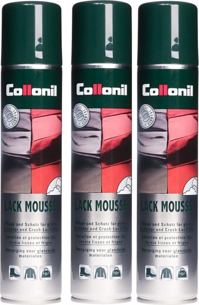 Collonil lack mousse | verzorging voor glanzende materialen | 200 ML | 3 bussen bundel voordeel