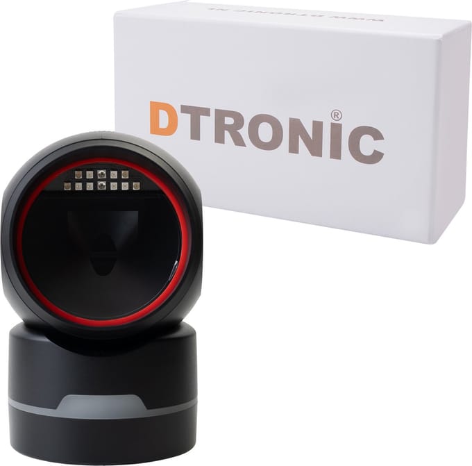 DTRONIC DT3168 2D Barcode Scanner – Handsfree Tafelscanner – QR & 1D – USB – Plug & Play